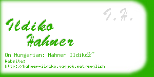 ildiko hahner business card